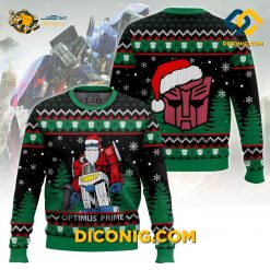 Optimus Prime Transformers Christmas Ugly Sweater