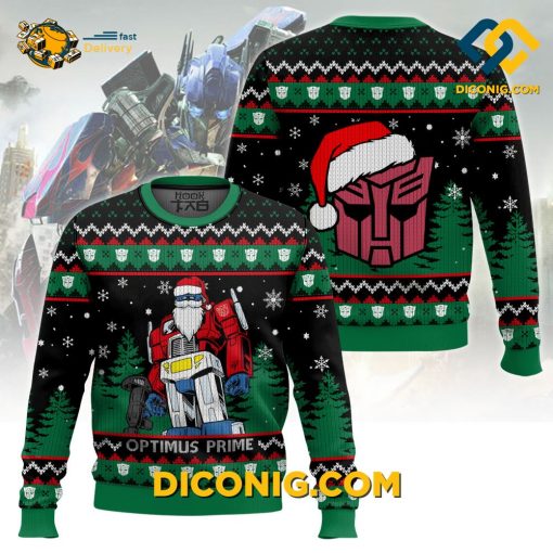 Optimus Prime Transformers Christmas Ugly Sweater