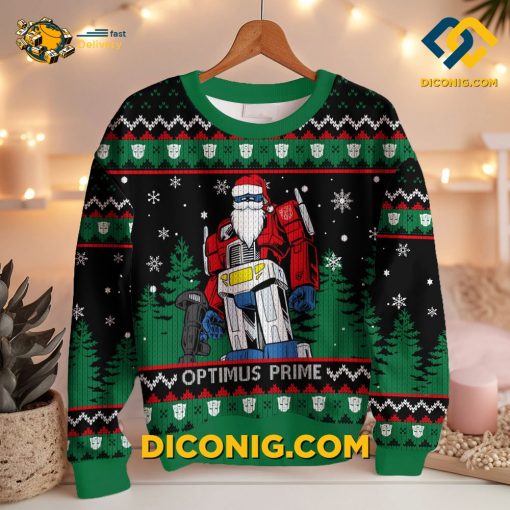 Optimus Prime Transformers Christmas Ugly Sweater