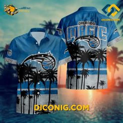 NBA Orlando Magic Hawaiian Shirt Custom Sunset Palms