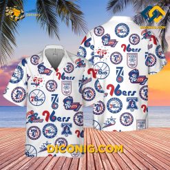 NBA Philadelphia 76ers Hawaiian Shirt Custom Classic Logo Collection
