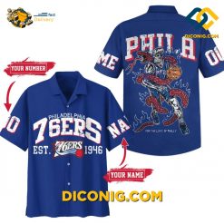 NBA Philadelphia 76ers Hawaiian Shirt Custom Court Legends