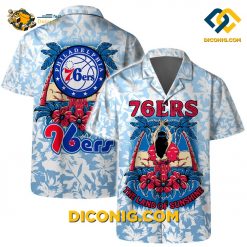 NBA Philadelphia 76ers Hawaiian Shirt Custom Island Paradise
