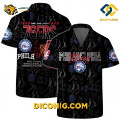 NBA Philadelphia 76ers Hawaiian Shirt Custom Slam Dunk