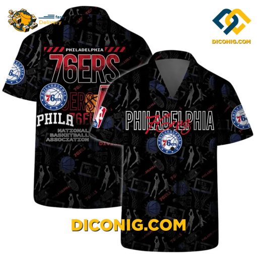 NBA Philadelphia 76ers Hawaiian Shirt Custom Slam Dunk