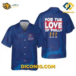 NBA Philadelphia 76ers Hawaiian Shirt Custom Symbol For The Love Of Philly