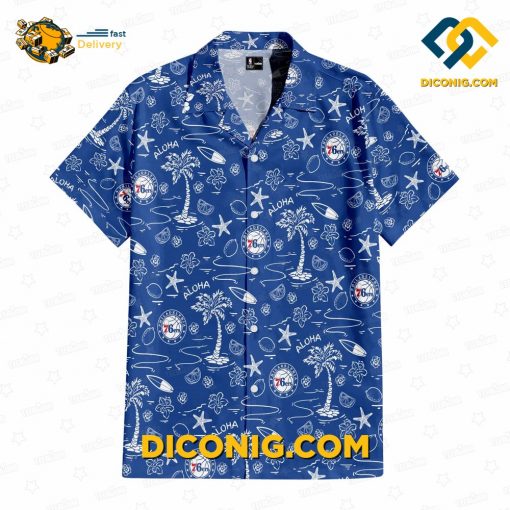 NBA Philadelphia 76ers Hawaiian Shirt Custom Tropical Breeze