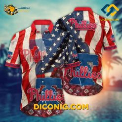 MLB Philadelphia Phillies Hawaiian Shirt Custom American Spirit