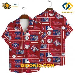 MLB Philadelphia Phillies Hawaiian Shirt Custom Baseball Patchwork