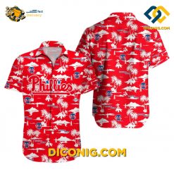 MLB Philadelphia Phillies Hawaiian Shirt Custom Coastal Breeze