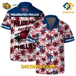 MLB Philadelphia Phillies Hawaiian Shirt Custom Coconut Tree Pattern