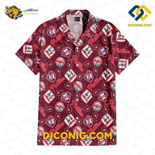MLB Philadelphia Phillies Hawaiian Shirt Custom Fantastic Flock