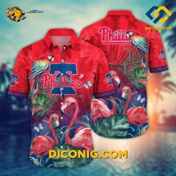 MLB Philadelphia Phillies Hawaiian Shirt Custom Flamingo Escape