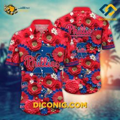 MLB Philadelphia Phillies Hawaiian Shirt Custom Floral Bloom