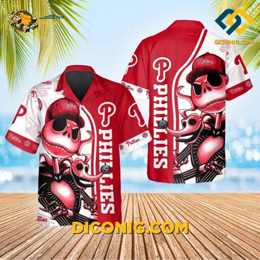 MLB Philadelphia Phillies Hawaiian Shirt Custom Halloween Spooktacular