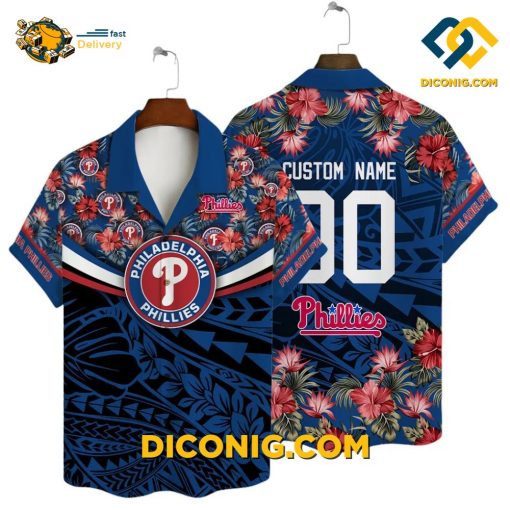 MLB Philadelphia Phillies Hawaiian Shirt Custom Island Floral