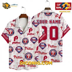 MLB Philadelphia Phillies Hawaiian Shirt Custom Logo