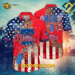 MLB Philadelphia Phillies Hawaiian Shirt Custom Patriotic Celebration