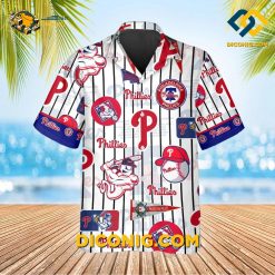 MLB Philadelphia Phillies Hawaiian Shirt Custom Pinstripe Fanatic