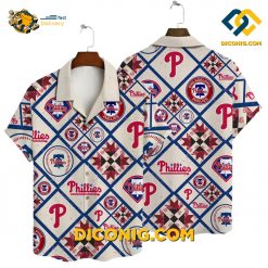 MLB Philadelphia Phillies Hawaiian Shirt Custom Quilt Patch