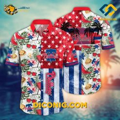 MLB Philadelphia Phillies Hawaiian Shirt Custom Stars and Stripes Celebration