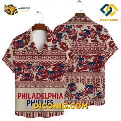 MLB Philadelphia Phillies Hawaiian Shirt Custom Tropical Floral