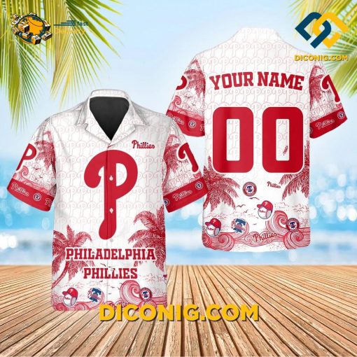 MLB Philadelphia Phillies Hawaiian Shirt Custom Tropical Logo
