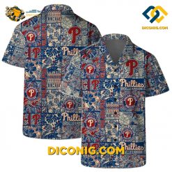 philadelphia phillies hawaiian shirt vintage floral pattern