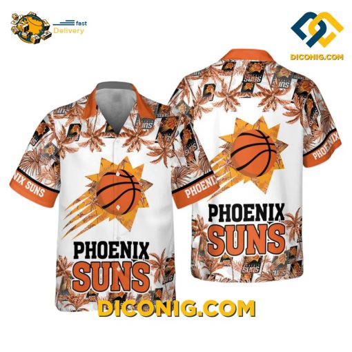 NBA Phoenix Suns Hawaiian Shirt Custom Suns Ball Palms Tree