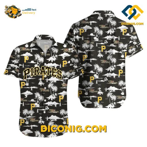 MLB Pittsburgh Pirates Hawaiian Shirt Custom Palm Island