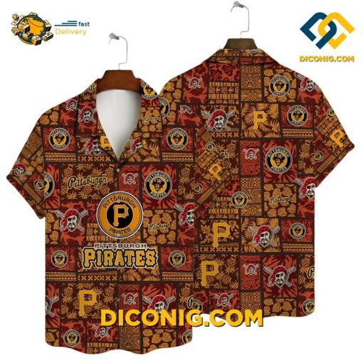 MLB Pittsburgh Pirates Hawaiian Shirt Custom Retro Patchwork