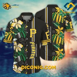 pittsburgh pirates hawaiian shirt tropical jungle stripe