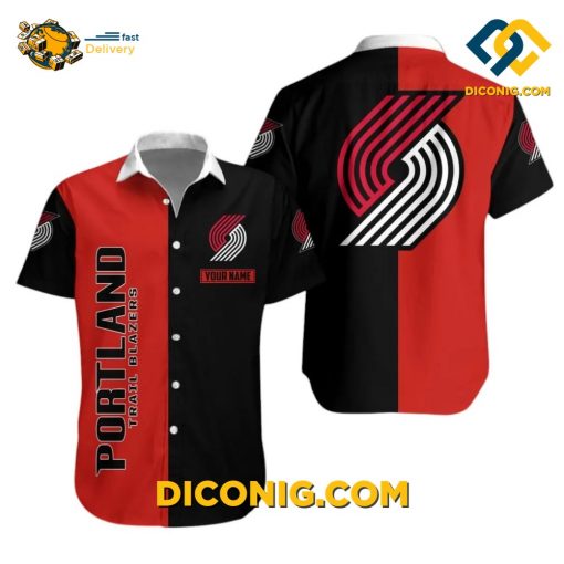 NBA Portland Trail Blazers Hawaiian Shirt Custom Name