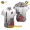 NBA Portland Trail Blazers Hawaiian Shirt Custom Grayscale Fade