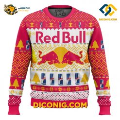 red bull christmas ugly sweater