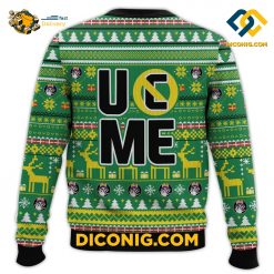 respect earn it never give up john cena ugly christmas sweater