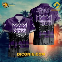 NBA Sacramento Kings Hawaiian Shirt Custom Tropical Twilight