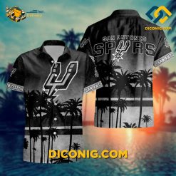 NBA San Antonio Spurs Hawaiian Shirt Custom Palm Sunset