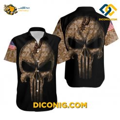 NBA San Antonio Spurs Hawaiian Shirt Custom Punisher Skull