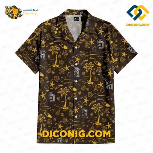 MLB San Diego Padres Hawaiian Shirt Custom Circle Aloha Paradise