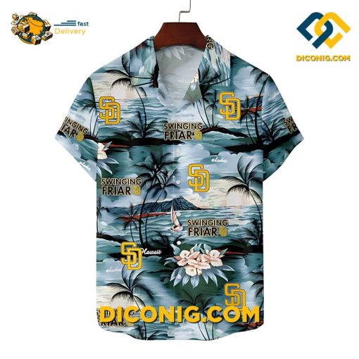 MLB San Diego Padres Hawaiian Shirt Custom Coastal Classic