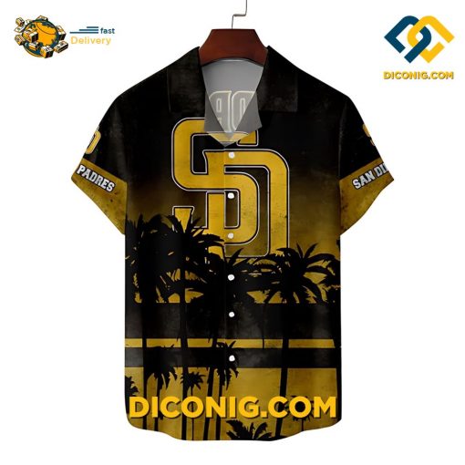 MLB San Diego Padres Hawaiian Shirt Custom Golden Palms