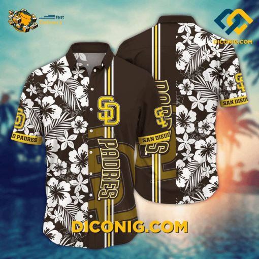 MLB San Diego Padres Hawaiian Shirt Custom Hibiscus Breeze