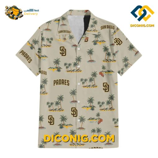 MLB San Diego Padres Hawaiian Shirt Custom Island Palms