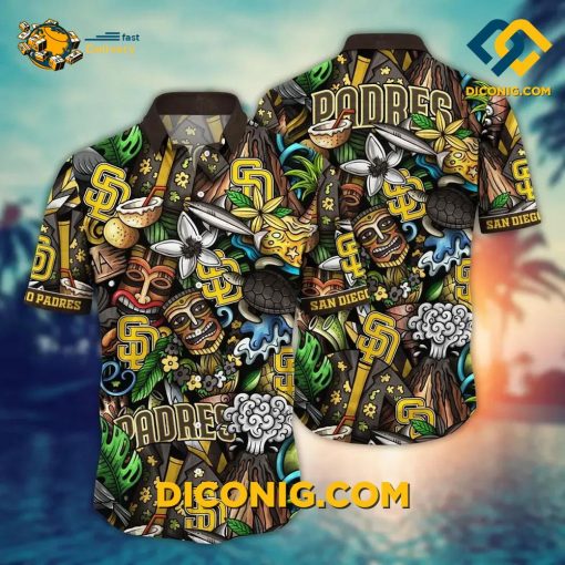 MLB San Diego Padres Hawaiian Shirt Custom Island Tiki Adventure