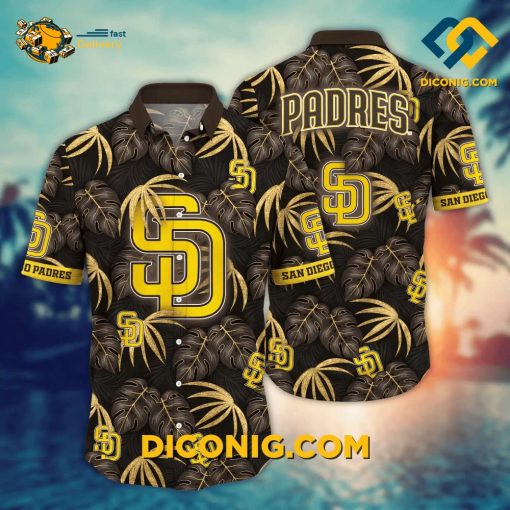 MLB San Diego Padres Hawaiian Shirt Custom Midnight Tropics