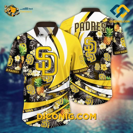 MLB San Diego Padres Hawaiian Shirt Custom Pineapple Wave