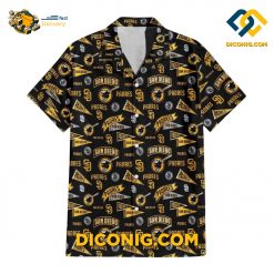 san diego padres hawaiian shirt retro banner