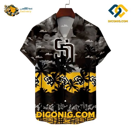 MLB San Diego Padres Hawaiian Shirt Custom Stormy Sunset