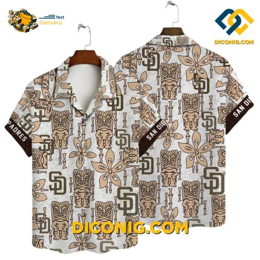 MLB San Diego Padres Hawaiian Shirt Custom Tiki Tropics